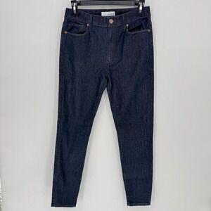 LOFT Women's Dark Wash Skinny High Waist Ankle Jeans Size 26‎